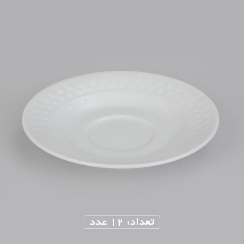 سرویس غذاخوری 102 پارچه چینی زرین ایران سری رادیانس مدل White درجه یک