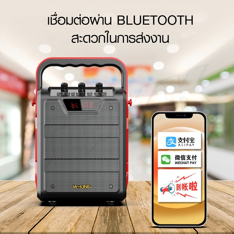 اسپیکر بلوتوثی قابل حمل دبلیو-کینگ مدل T2S