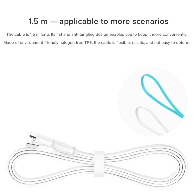کابل تبدیل USB به USB-C  MicroUSB هوآوی مدل AP55S  طول 1.5 متر