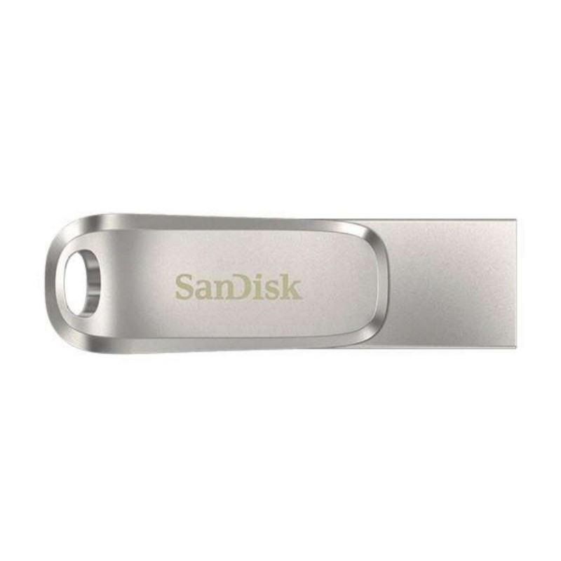 فلش مموری سن دیسک مدل Ultra Dual Drive Luxe ظرفیت 64 گیگابایت با رابط تایپ سی و USB 3.2 Gen 1، سرعت خواندن 400 مگابایت بر ثانیه، طراحی تاشو و سازگار با سیستم‌عامل‌های Android، PC، Mac و iPad Pro