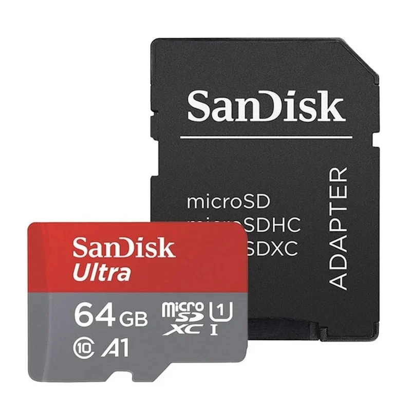 کارت حافظه microSDXC سن دیسک مدل Ultra A1 کلاس 10 استاندارد UHS-I سرعت 120MBps ظرفیت 64 گیگابایت به همراه آداپتور SD
