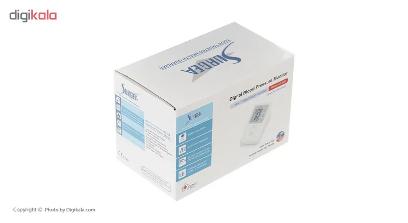 فشارسنج دیجیتال بازویی سرجیا مدل LD-520 با حافظه 90×2، نمایش میانگین نتایج، تشخیص ضربان قلب نامتعارف، خاموشی خودکار و صفحه نمایش بزرگ