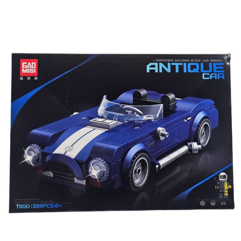 ساختنی 339 تکه ناب سل مدل SHELBY COBRA S BUILDING BLOCKS SPORT CAR BLU 339 PCS T1100
