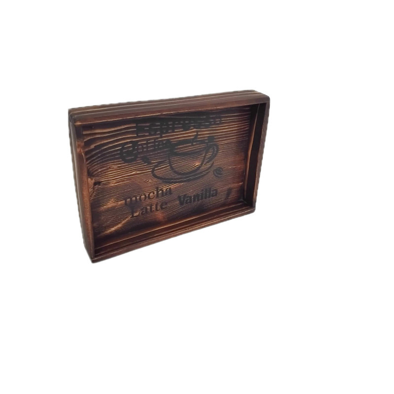 سینی بدون دسته طرح قهوه کد ST02 سایز 22×16 سانتی متر