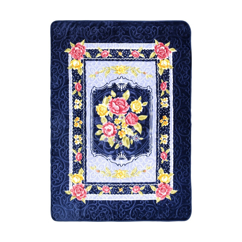 پتو گلبافت مدل گل برجسته کد 226-01 سایز 240x220 سانتی متر