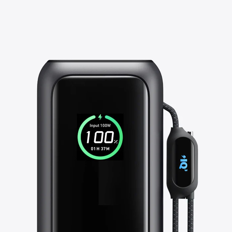 پاوربانک 100 وات انکر مدل A1695 ظرفیت 25000 میلی آمپر ساعت به همراه دو کابل USB-C