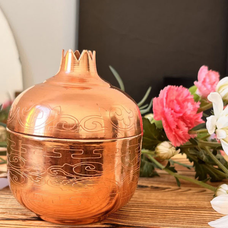 قندان مسی مدل انار لیزری کد ZH338.1