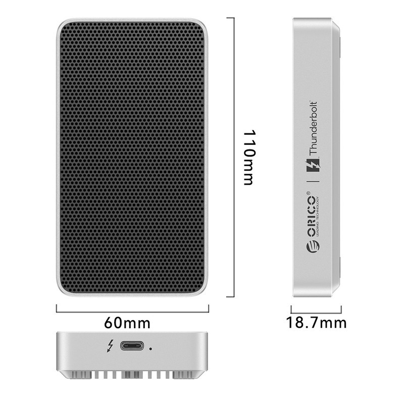 باکس M.2 NVMe تاندربولت 5.0 اوریکو مدل X50