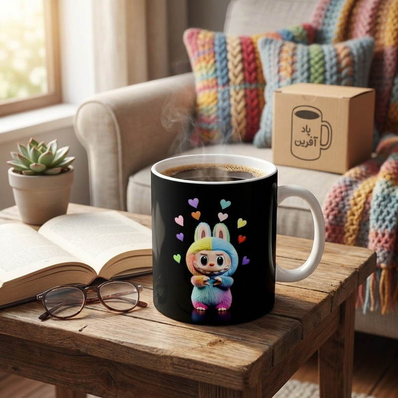 ماگ پاد آفرین طرح عروسک لبوبو لابوبو Labubu کد 5889