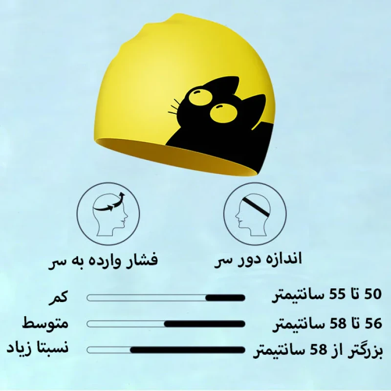 کلاه شنا طرح گربه مدل SY-403