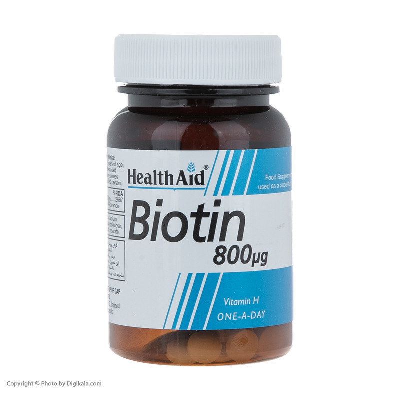قرص بیوتین 800 میکروگرم Health اید بسته 30 عددی