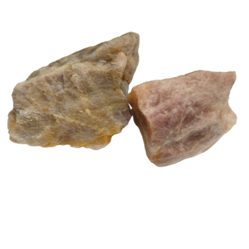 سنگ راف رز کوارتز مدل طبیعی مجموعه دو عددی