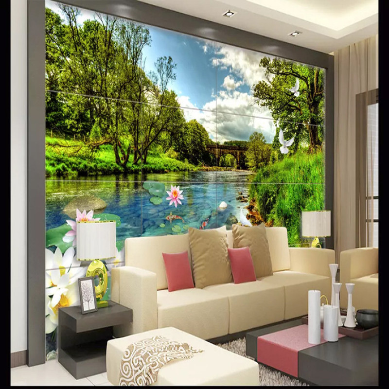 پوستر دیواری سه بعدی مدل منظره طبیعت دریا ماهی رنگی DVRF1277