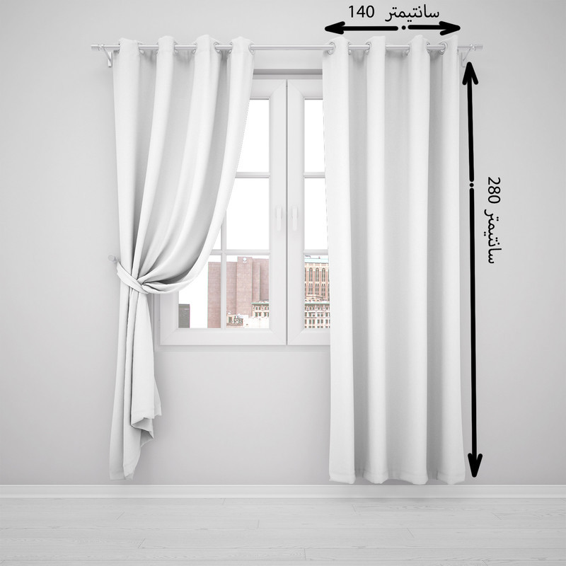 پرده مدل پرنده P2-146 سایز 140x280 سانتی متر
