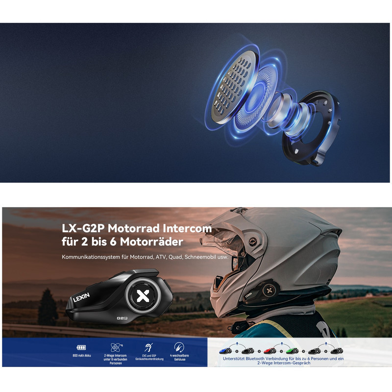 هدست کلاه کاسکت لکسین مدل G2P