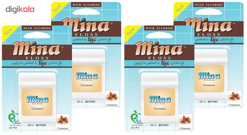 نخ دندان مینا مدل Cinnamon بسته 4 عددی