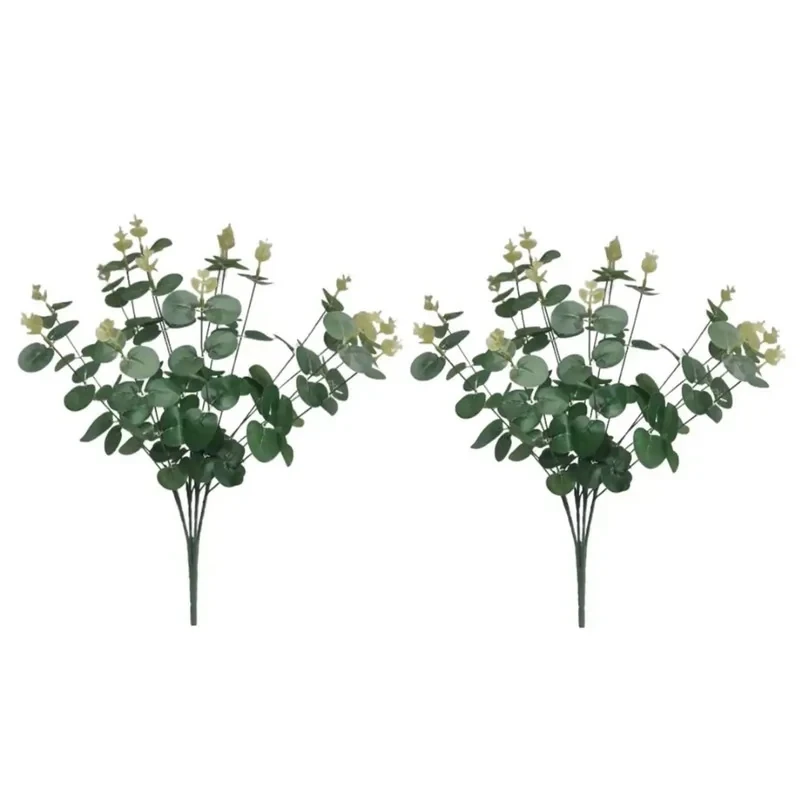 گل مصنوعی مدل بوته برگ اکالیپتوس بسته دو عددی
