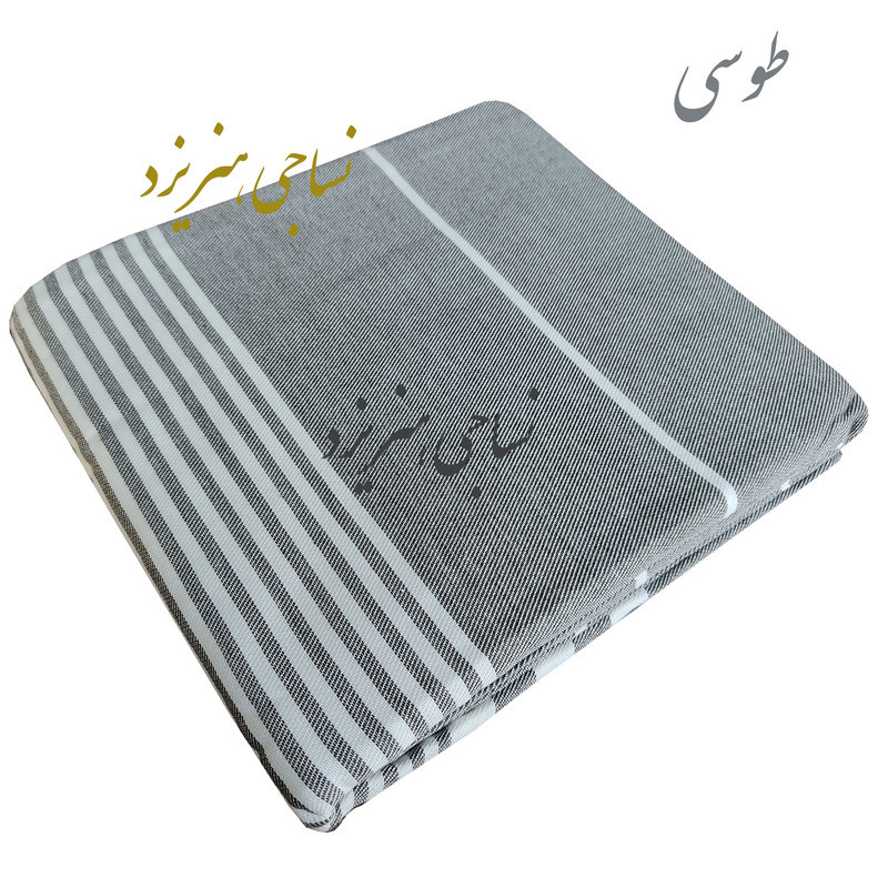 شمد دو نفره نساجی دُر هنر یزد مدل خطی رهام سایز 240x210 سانتی‌متر