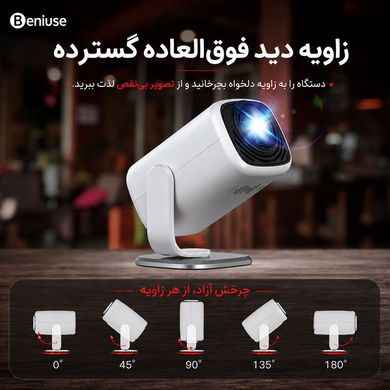 ویدئو پروژکتور بنیوس مدل BE-VP17 با رزولوشن 1920x720|HD