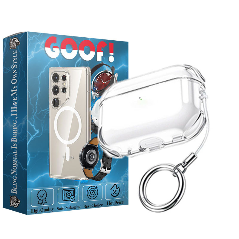کاور گوف مدل Clear Air Bag مناسب برای کیس اپل Airpods Pro 3 به همراه آویز