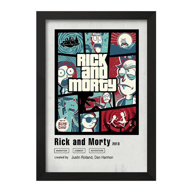 تابلو خندالو مدل ریک و مورتی (Rick and Morty) کد F11462