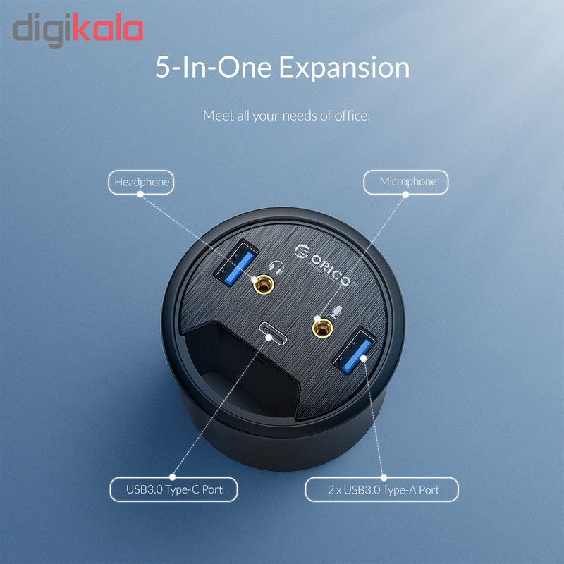 هاب USB 3.0 سه پورت اوریکو مدل DESK-2U1C
