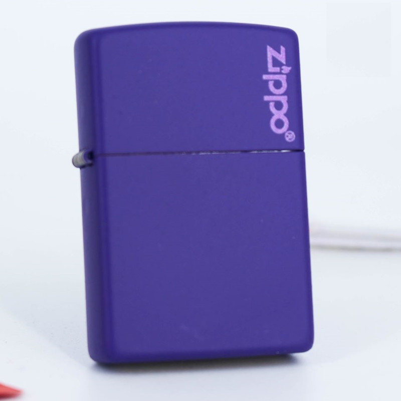 فندک بنزینی زیپو مدل PURPLE MATTE ZIPPO LOGO کد 237ZL