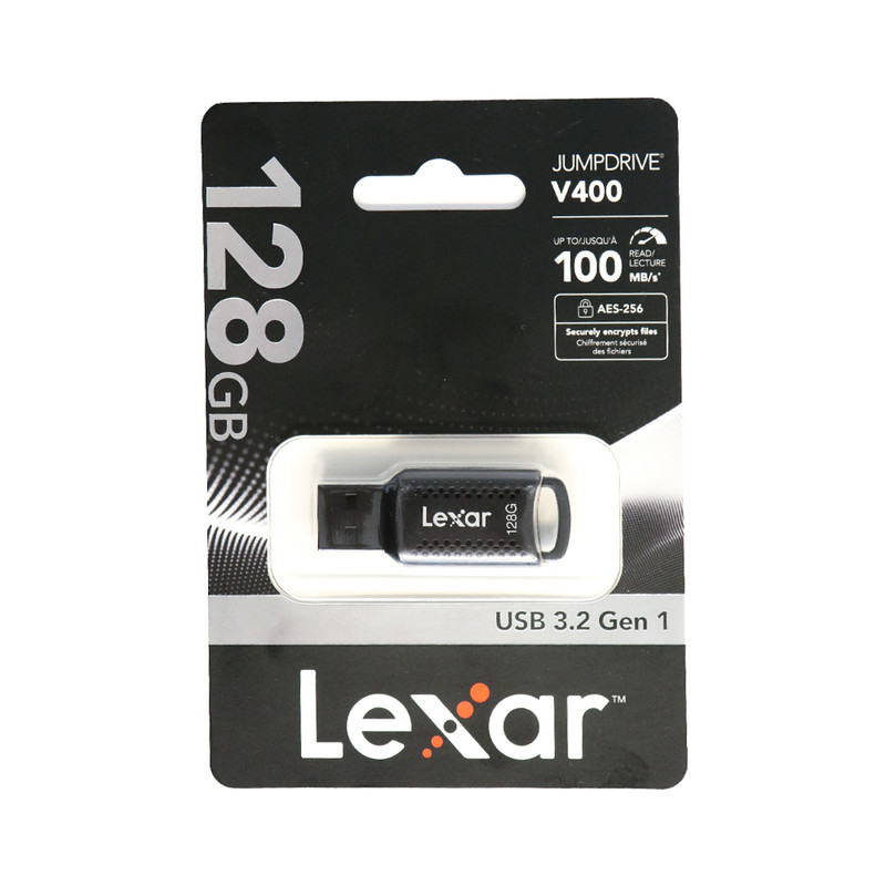 فلش مموری لکسار مدل V400 ظرفیت 128 گیگابایت با رابط USB 3.2 GEN 1