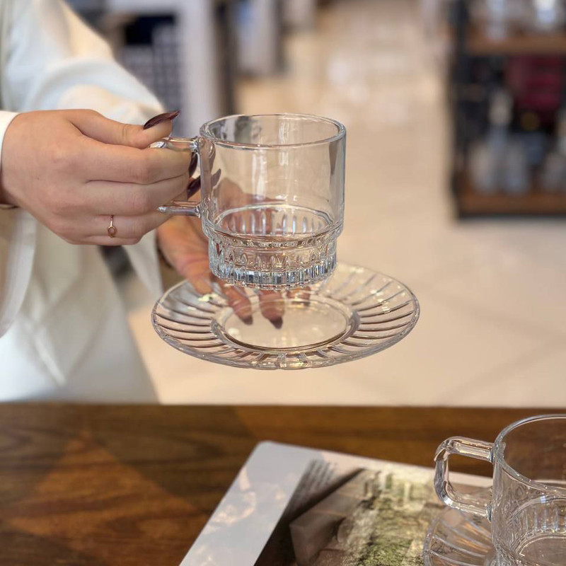 ست فنجان و نعلبکی 12 پارچه مناسب برای 6 نفر دلی مدل Tea and coffee