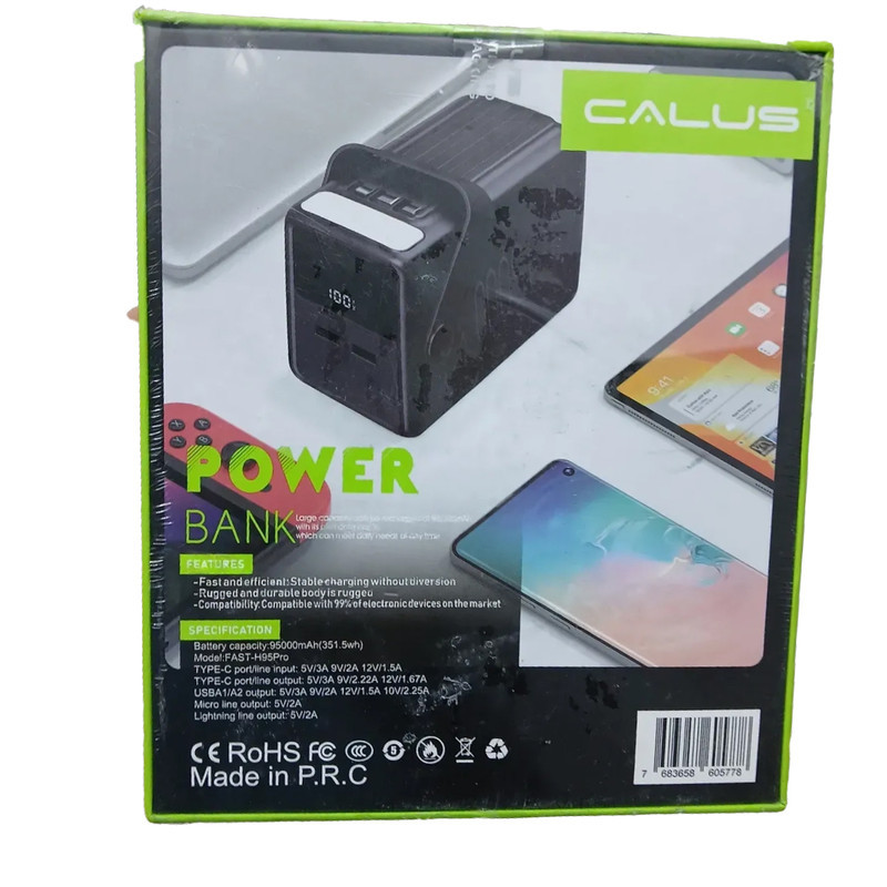 پاوربانک 22.5 وات کالوس مدل H95Pro ظرفیت 95000 میلی‌آمپرساعت