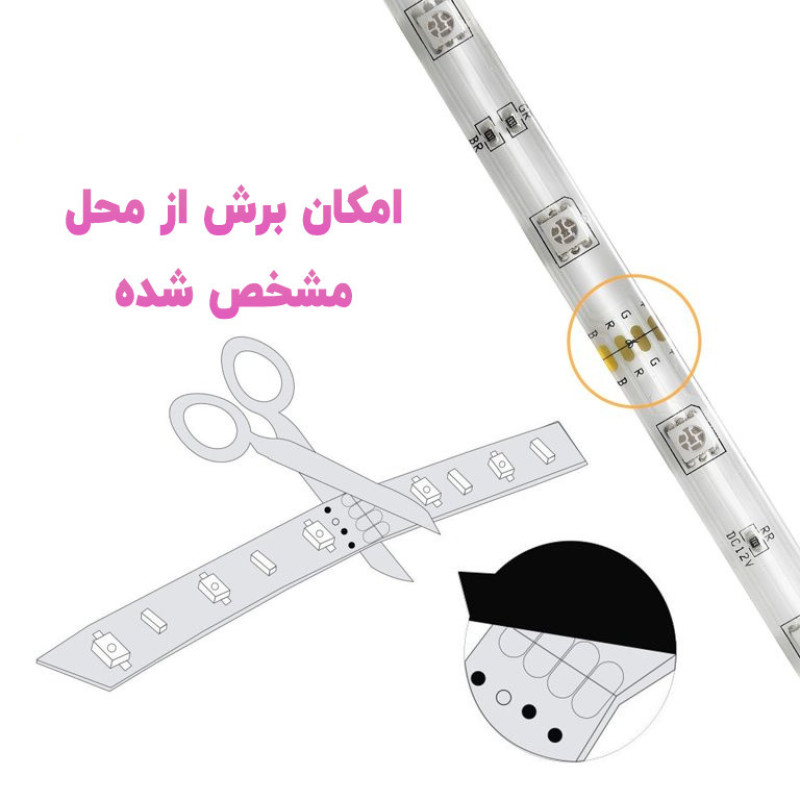 ریسه ال ای دی مدل As plus RGB44 key طول 5 متر