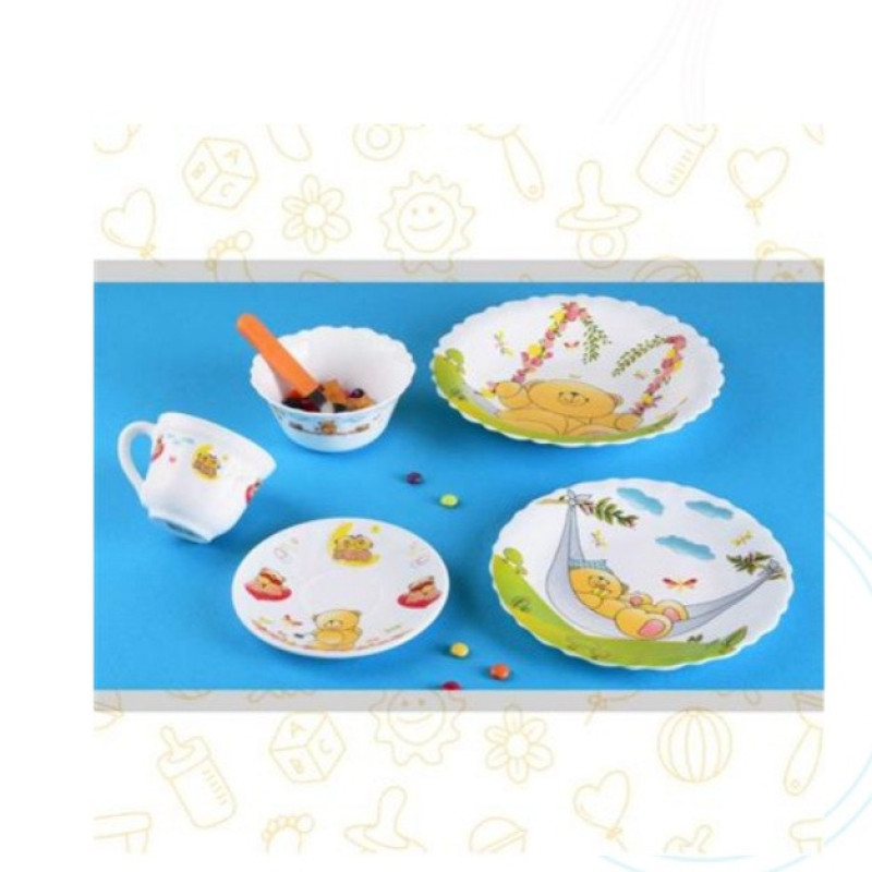 سرویس غذاخوری کودک 5 تکه پارس اوپال کد 759