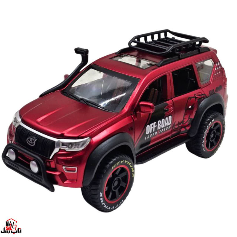 ماکت ماشین ناب سل مدل تویوتا پرادو فلزی چراغدار موزیکال آفرود TOYOTA PERADO OFF-ROAD V6