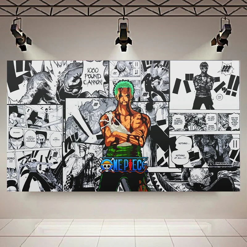 پوستر پارچه ای  مدل طرح انیمه وان پیس مدل Roronoa Zoro کد AR30765
