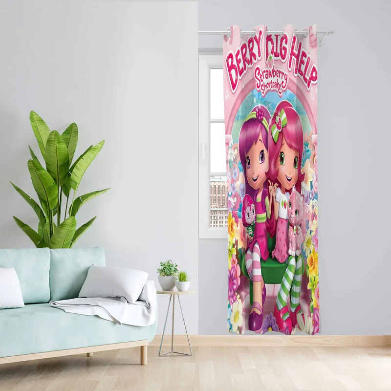 پرده مدل دختر توت فرنگی مخمل پانچی کد 4501 سایز 140x200 سانتی متر