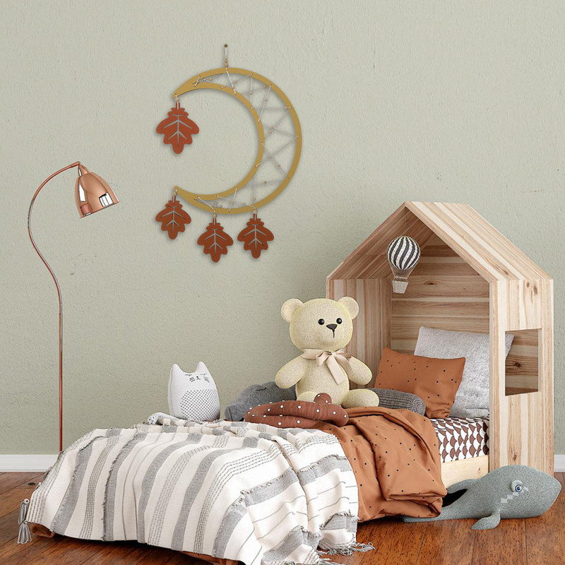 دیوار کوب اتاق کودک طرح ماه و برگ مدل MKids36-G
