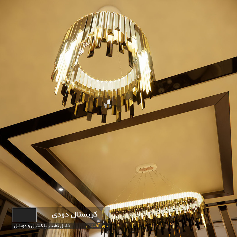 لوستر نورکیا مدل تک حلقه قندیلی کد 1R-40G