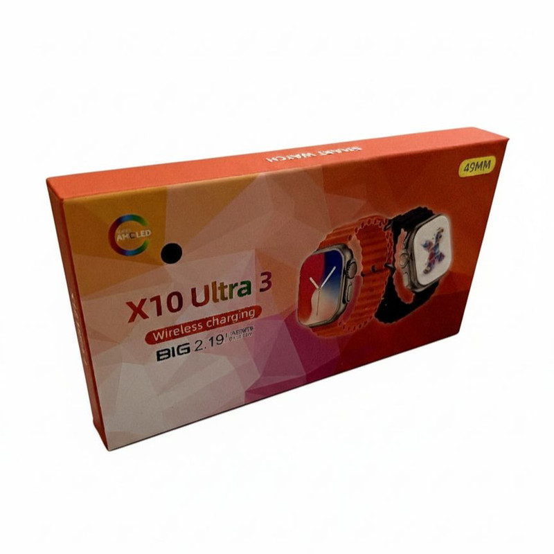 ساعت هوشمند ۴۹ میلی متری ایکس ۱۰ مدل Ultra3 با دو بند سیلیکونی