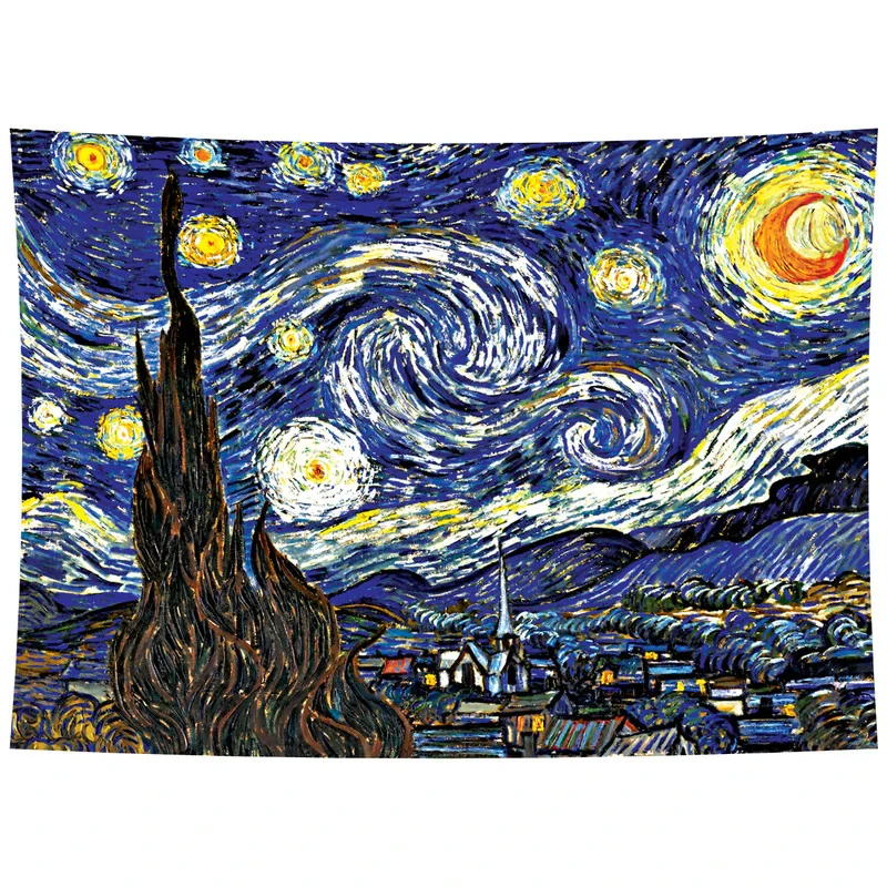 پوستر پارچه ای مدل تپستری شب پر ستاره ونگوک کد S07