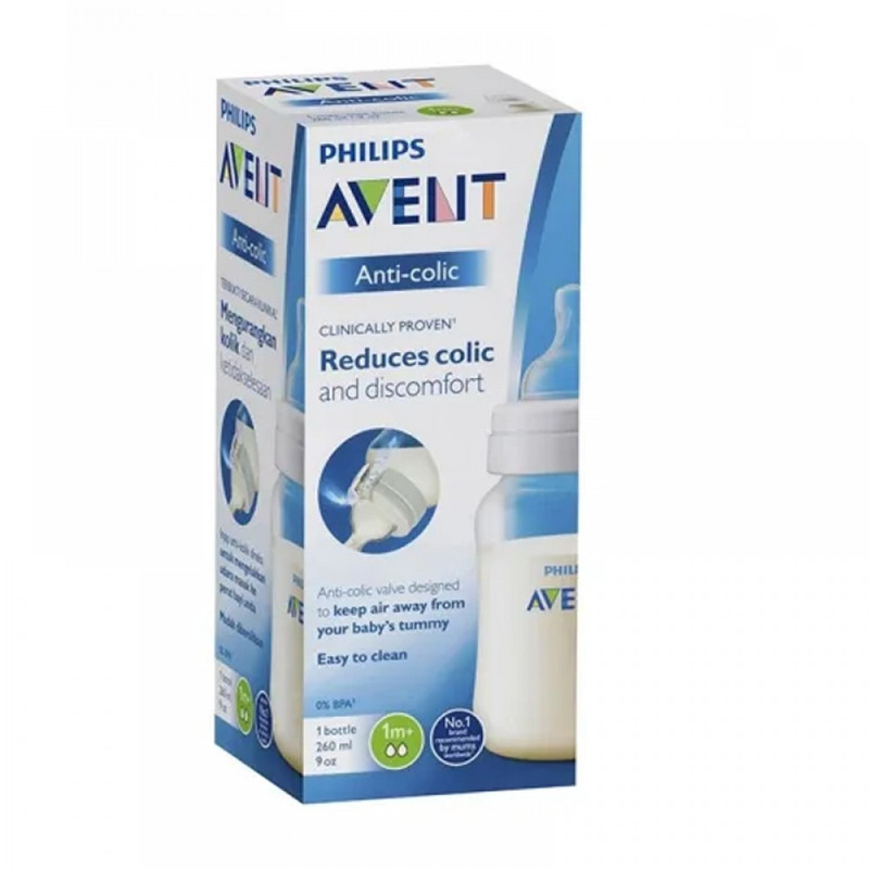 شیشه شیر اونت فیلیپس مدل anti-colic گنجایش 260 میلی لیتر