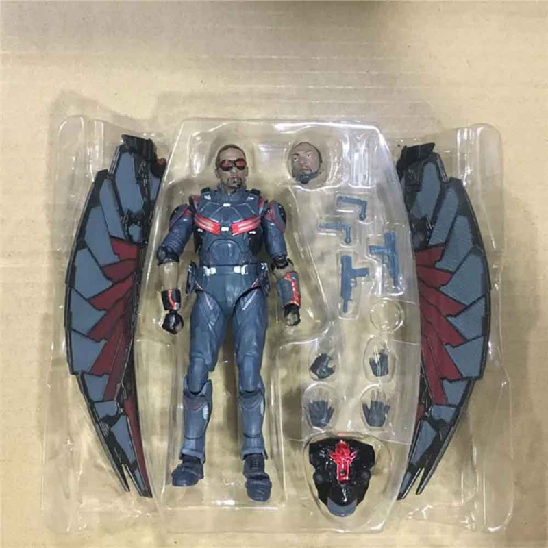 اکشن فیگور مدل فالکون طرح Falcon Avengers Infinity War SHF ارتفاع 15 سانتی‌متر