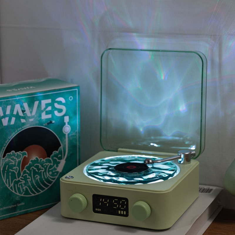 چراغ خواب طرح گرامافونی اسپیکر دار مدل waves