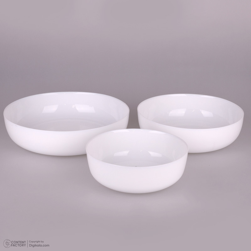 مجموعه 3 عددی ظرف سرو و پذیرایی آرکوپال گلدن اوپال مدل Diwali Smart با طراحی دایره‌ای، مقاوم در برابر حرارت و شوک دمایی، قابل استفاده در مایکروویو و شست‌وشو با ماشین ظرفشویی