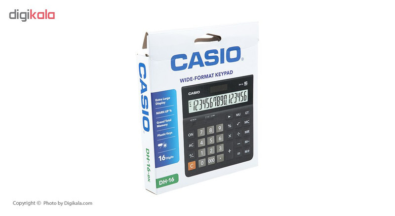ماشین حساب کاسیو مدل DH-16-BK