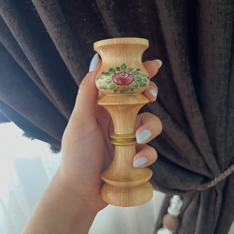 شمعدان مدل نگارمهر مناسب برای شمع استوانه ای مجموعه دو عددی