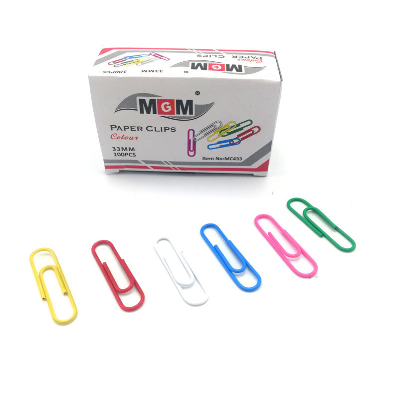 گیره کاغذ رنگی ام اند جی مدل MC433 بسته 100 عددی