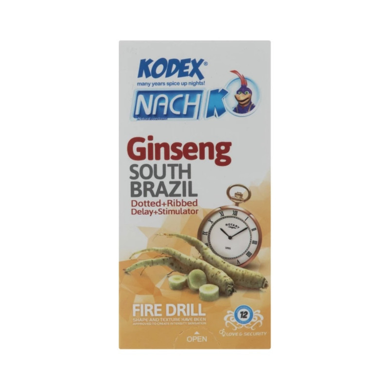 کاندوم تاخیری کاپوت مدل 45MIN بسته 12 عددی به همراه کاندوم خاردار کدکس مدل GINSENG بسته 12 عددی