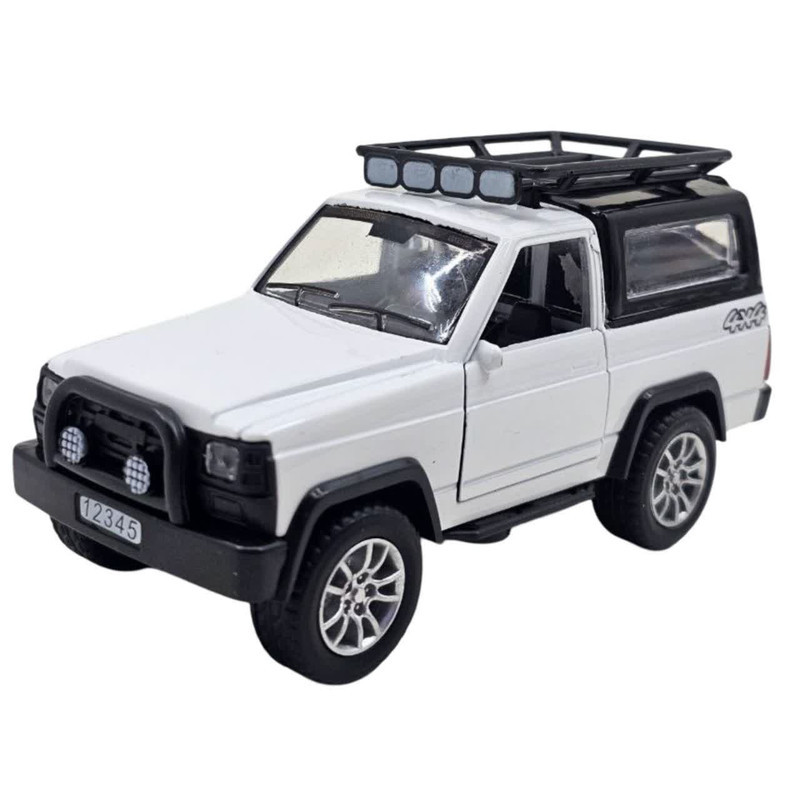 ماکت ماشین ناب سل مدل نیسان پاترول آفرود فلزی موزیکال چراغدار عقب کش دو در کد Nissan Patrol Off-Road Metal Musical Pull Back Lights