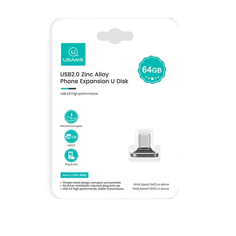 فلش مموری یوسمز مدل zb327 ظرفیت 64 گیگابایت با رابط USB Type-C
