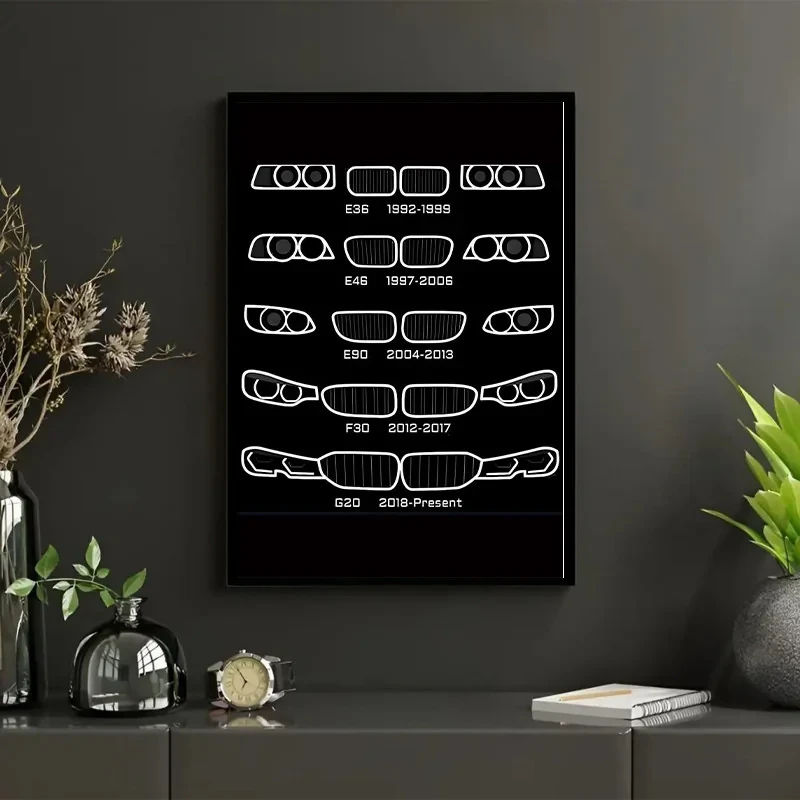 تابلو طرح BMW کد 11 فریم مشکی